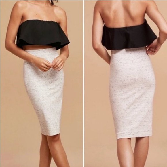 Aritzia Wilfred Lis Skirt High Rise Pull On Pencil Skirt Heathered Gray - Picture 2 of 12